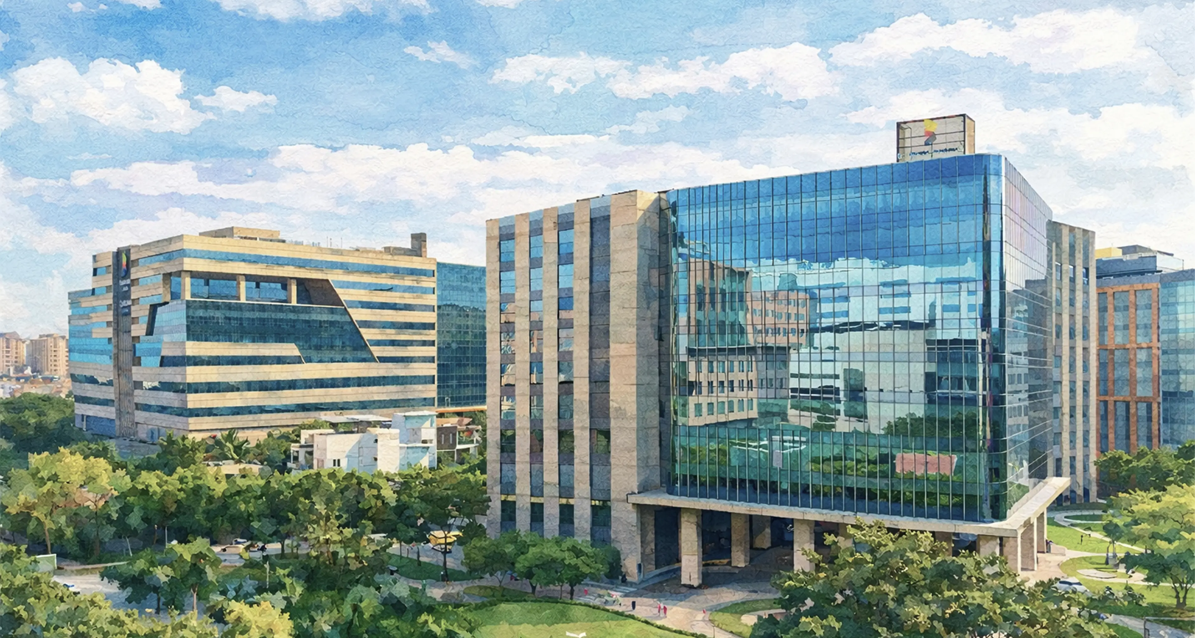 Bagmane REIT Grade A+ commercial office business parks in Bengaluru